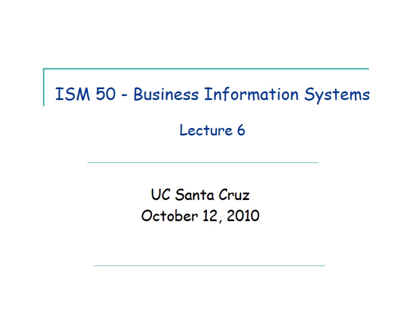 Systems of Business Information