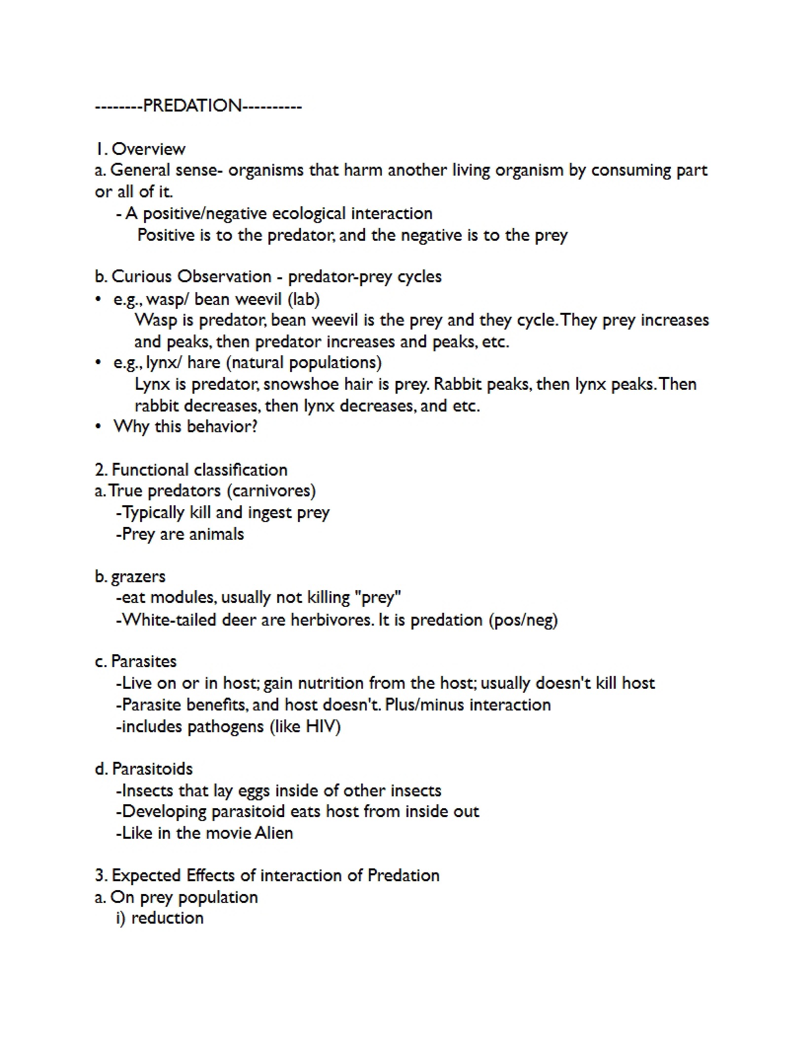 Predation Concepts