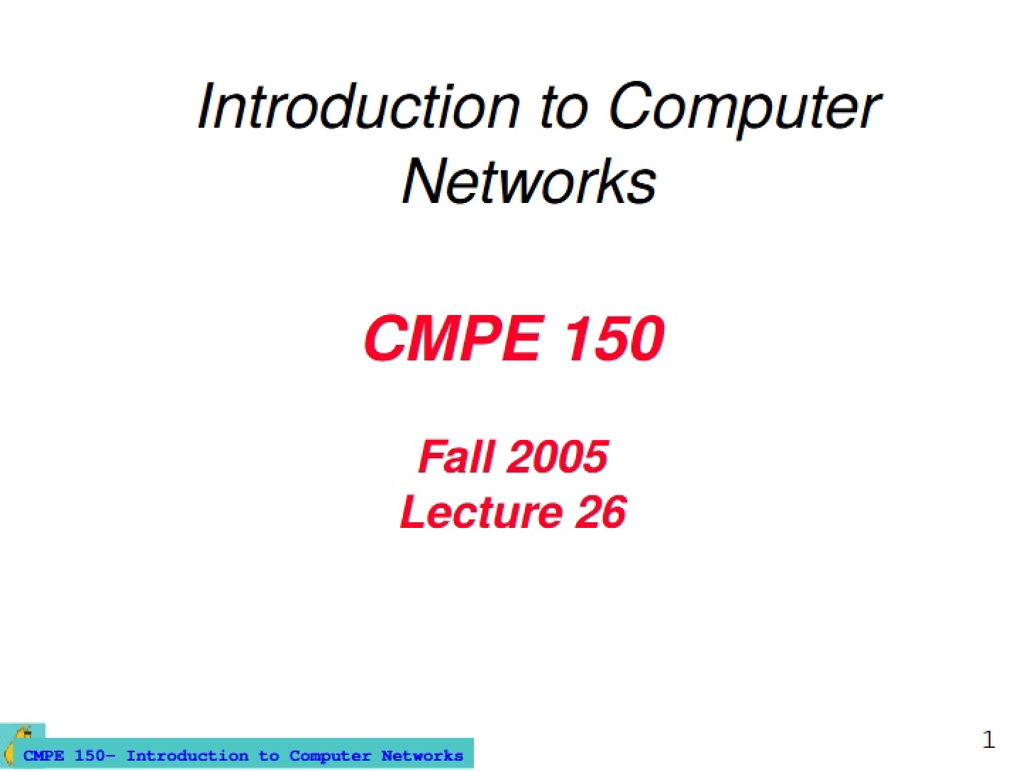 Computer Networks Intro