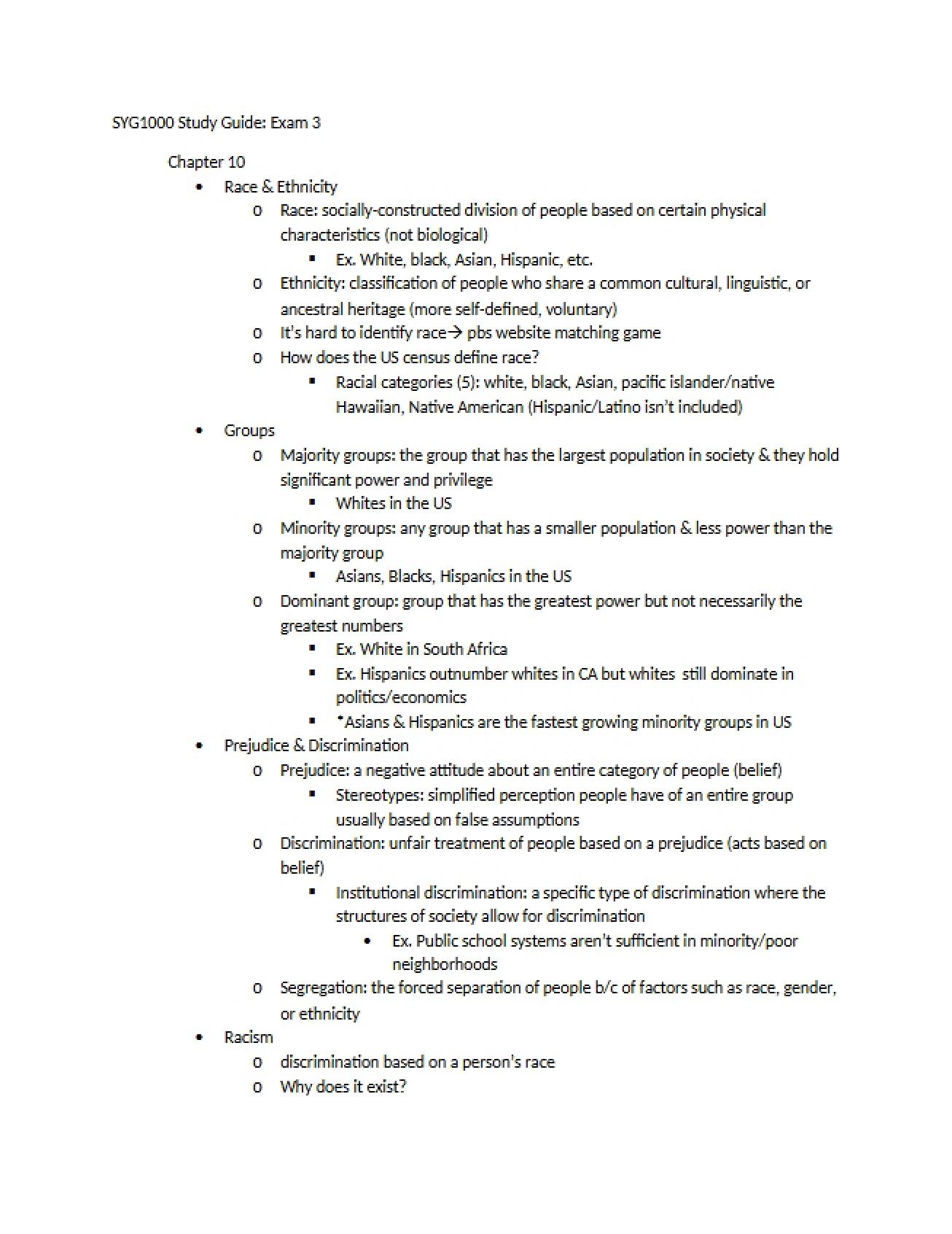 Sociology Chapter 10