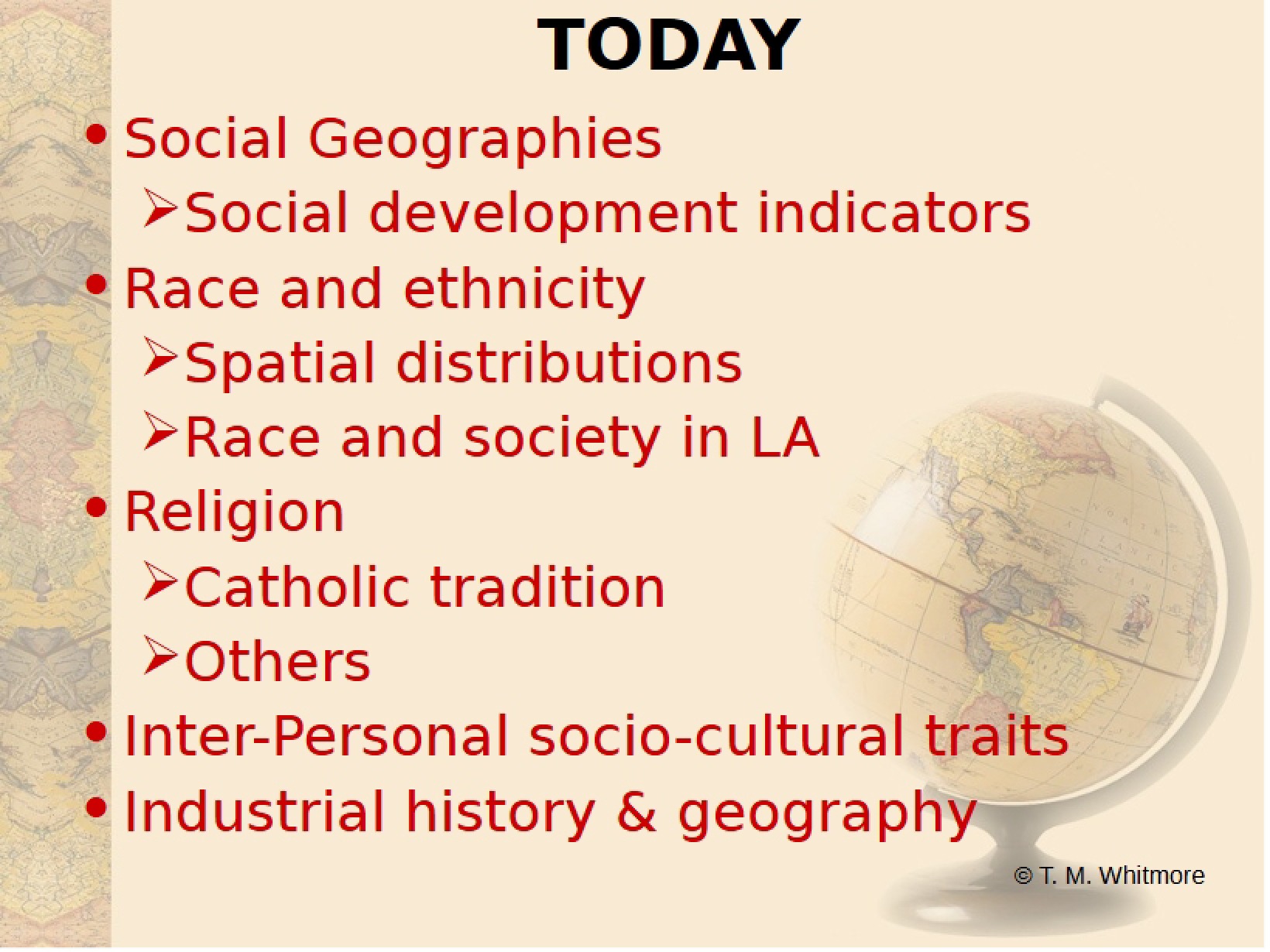 Geographies of Society