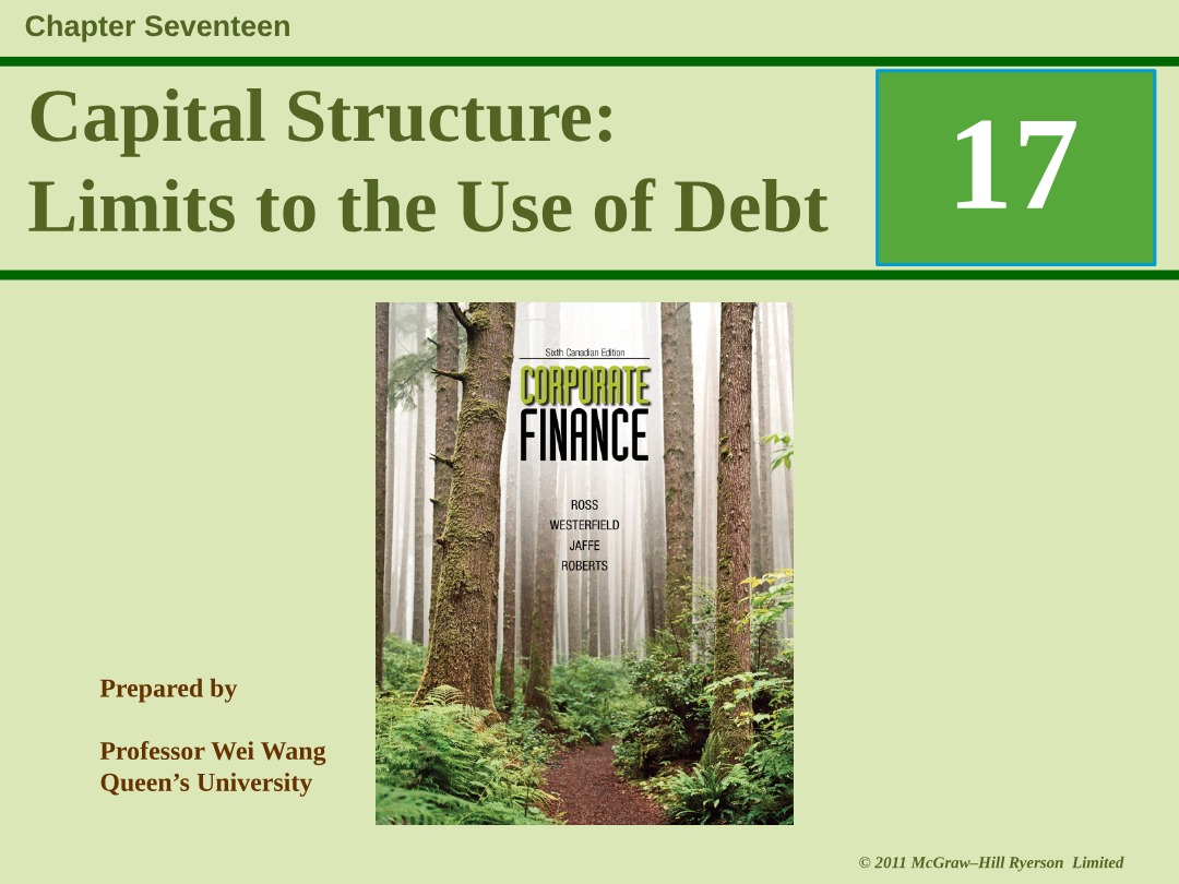 Capital Structure Limits to the Use of Debt - Chapter 17