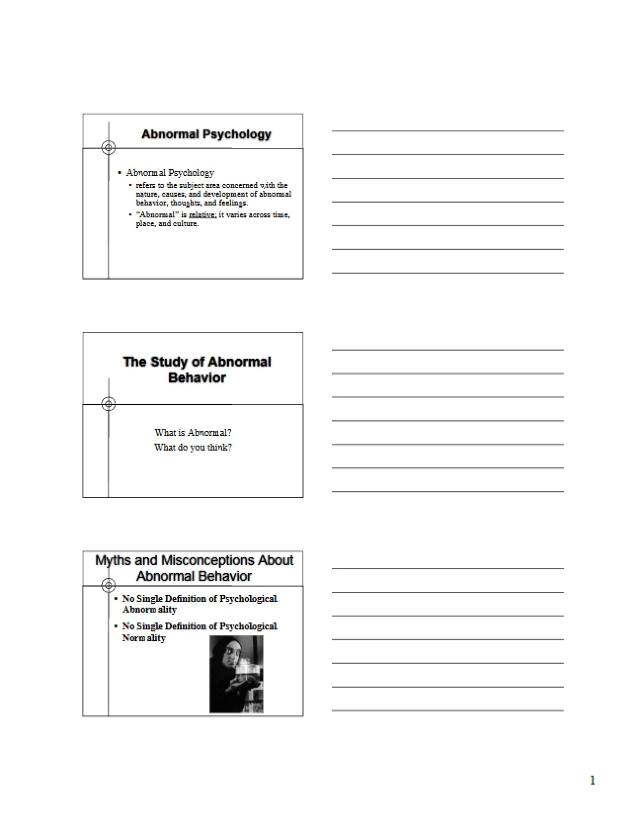 Psychopathology Overview