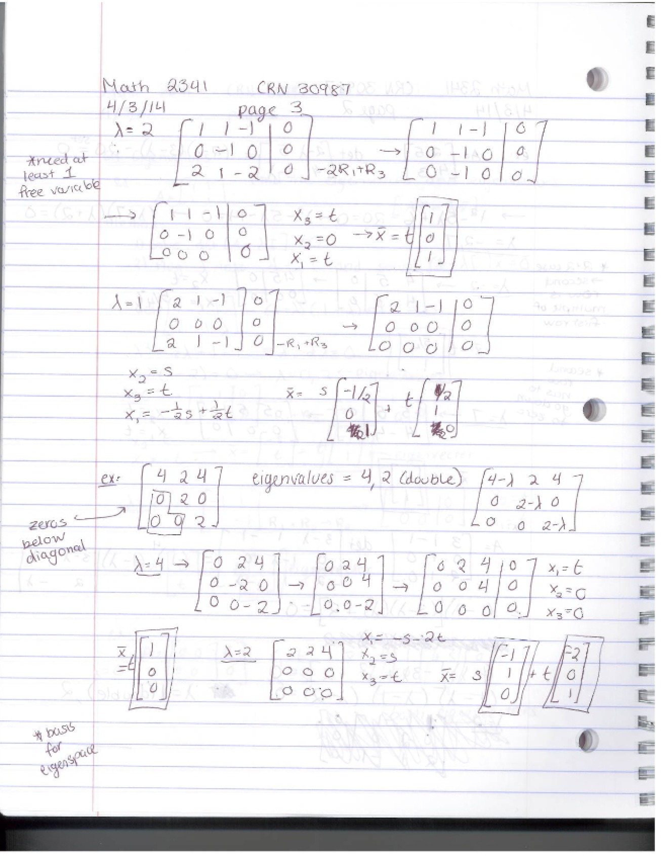 Notes on Linear Algebra and Differential Equations