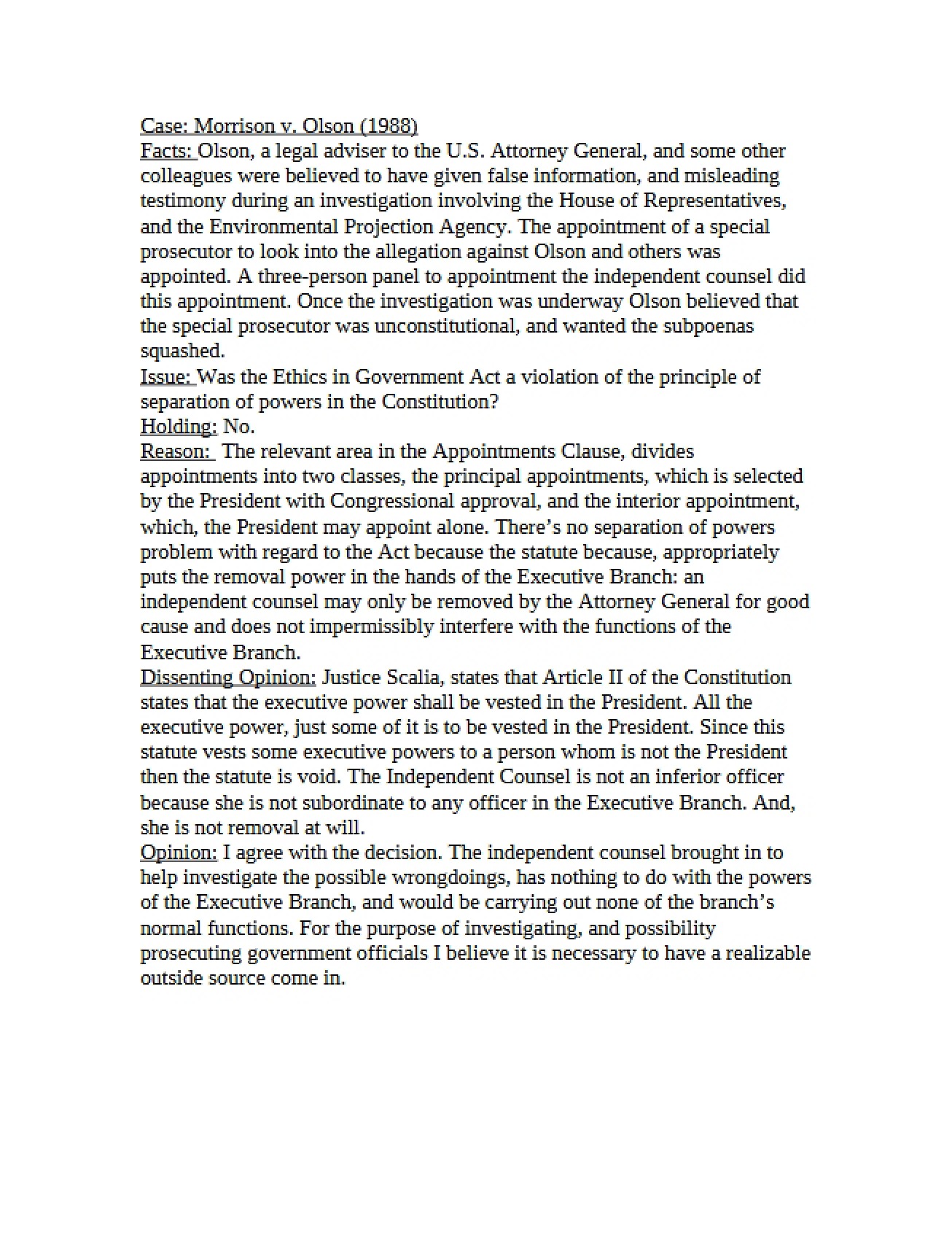 Constitutional Law Lecture Notes
