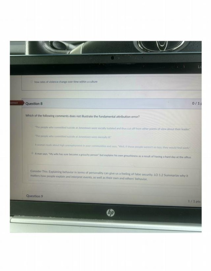 Impact of Fundamental Attribution Error