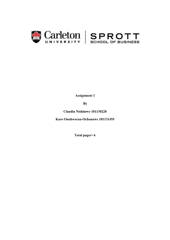 Assignment 1 - Tax
