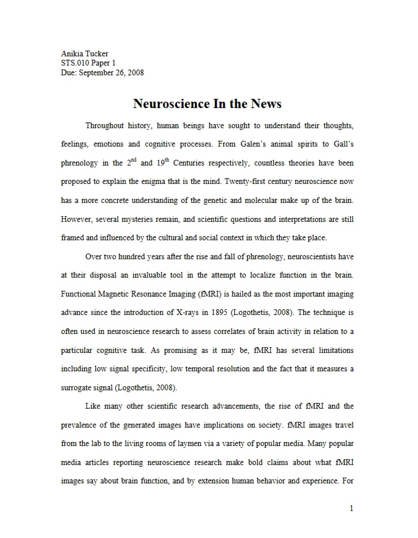 News regarding Neuroscience
