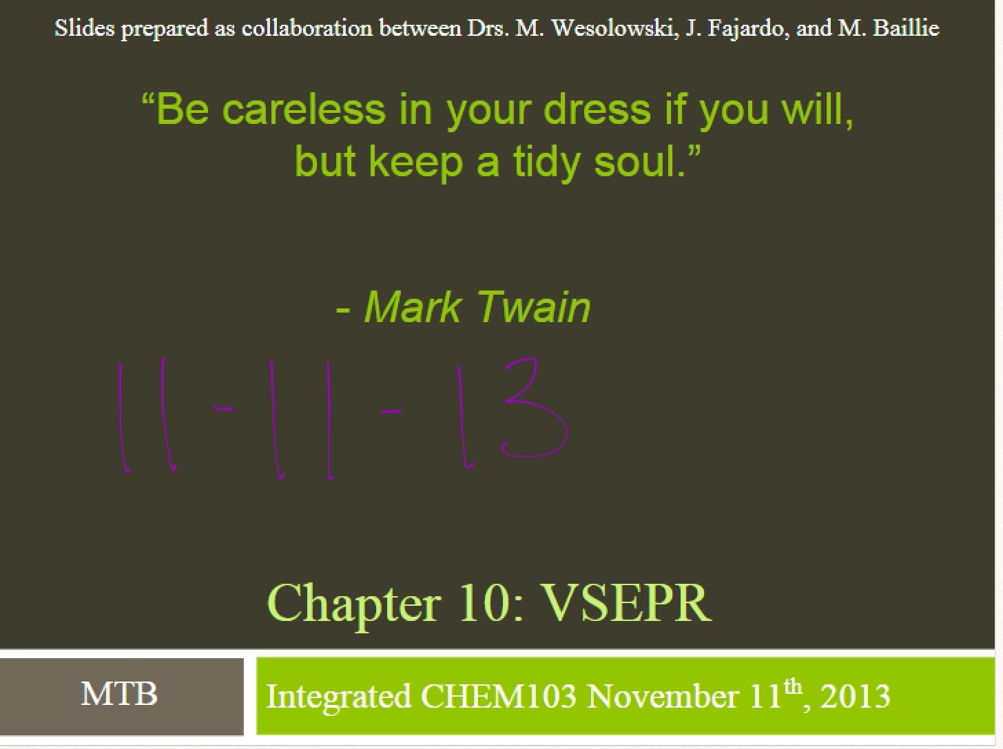 VSEPR (11-1) - Student Notes