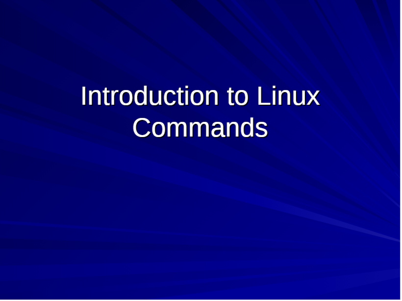 Linux Commands Introduction