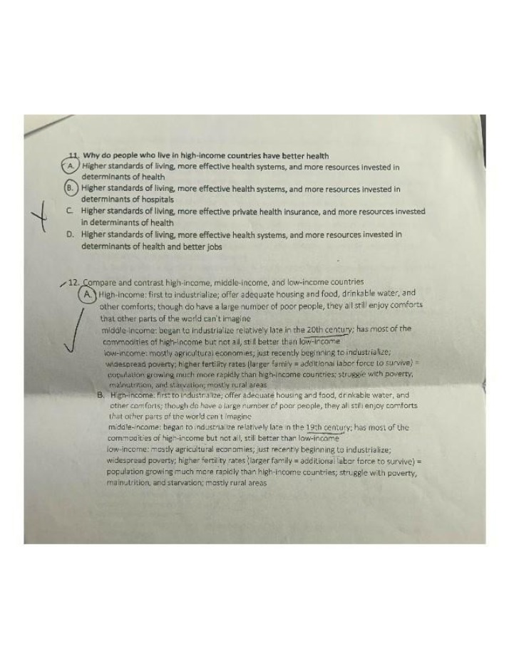 Exam Questions for Economics