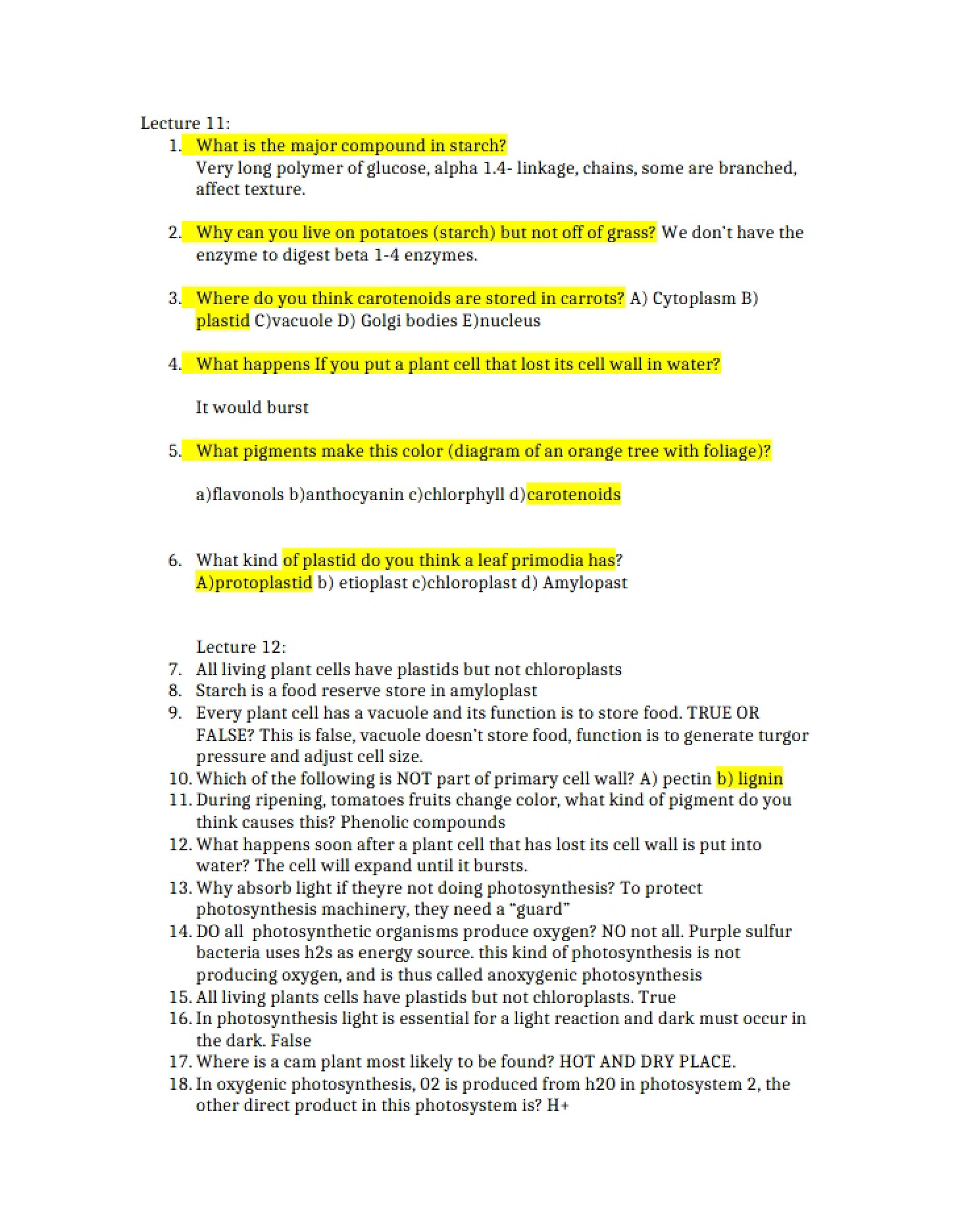 Curated Study Objectives
