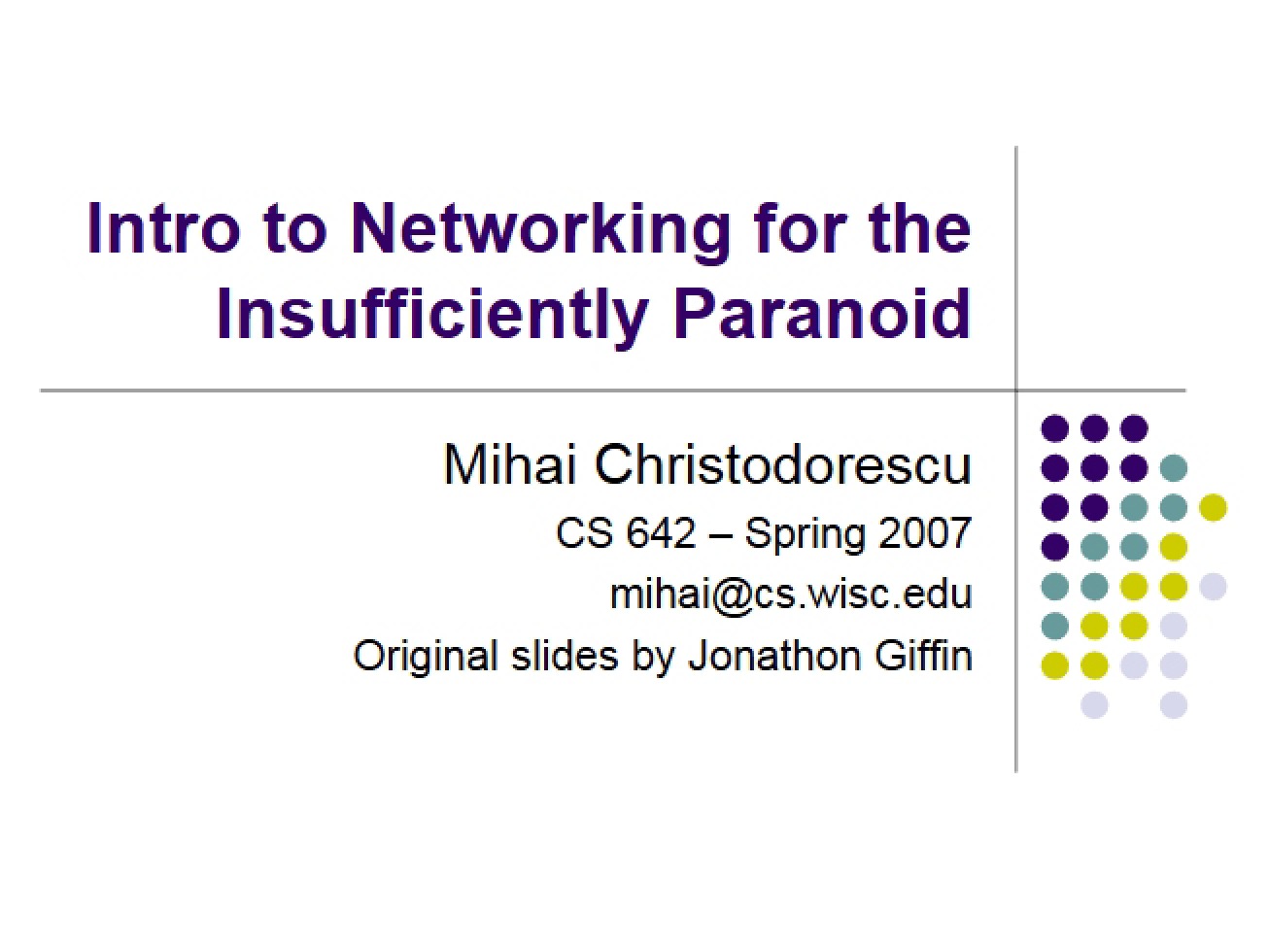 Insufficiently Paranoid Networking