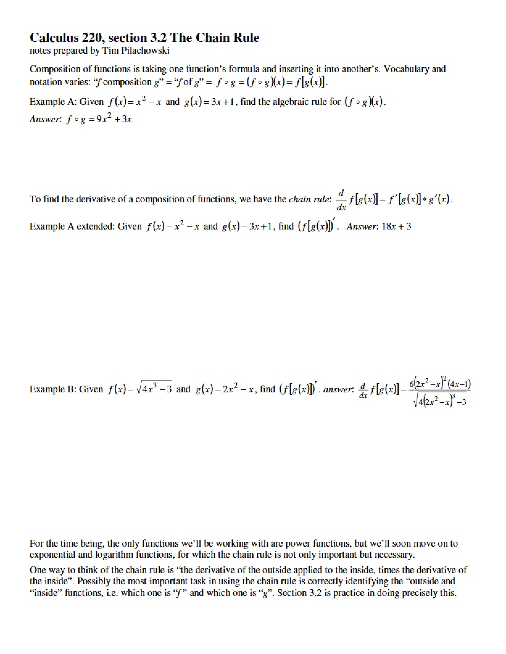 Chain Rule Concepts
