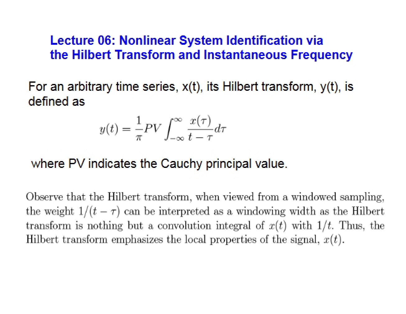 Introduction to Nonlinear System Identification