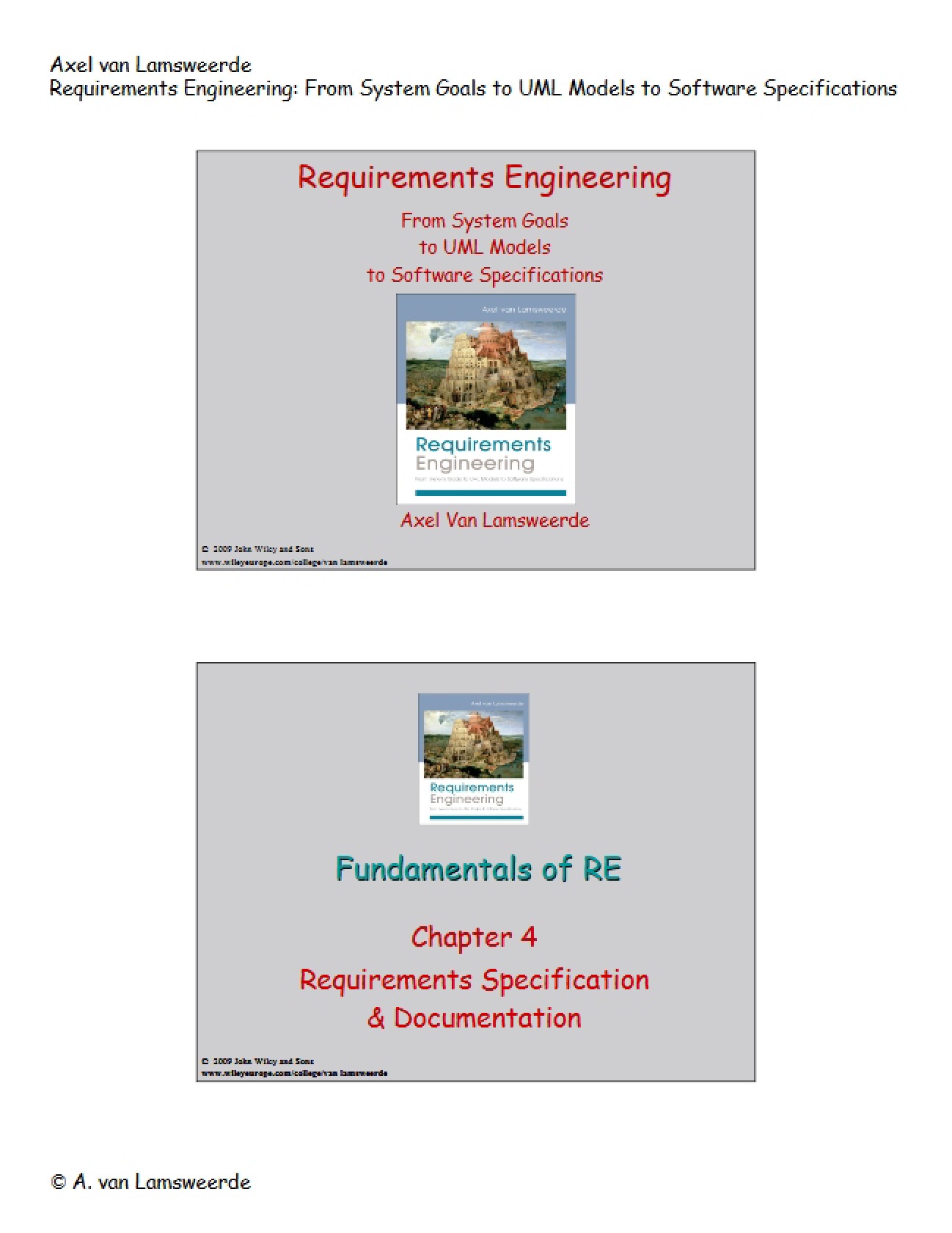 Engineering of Requirements