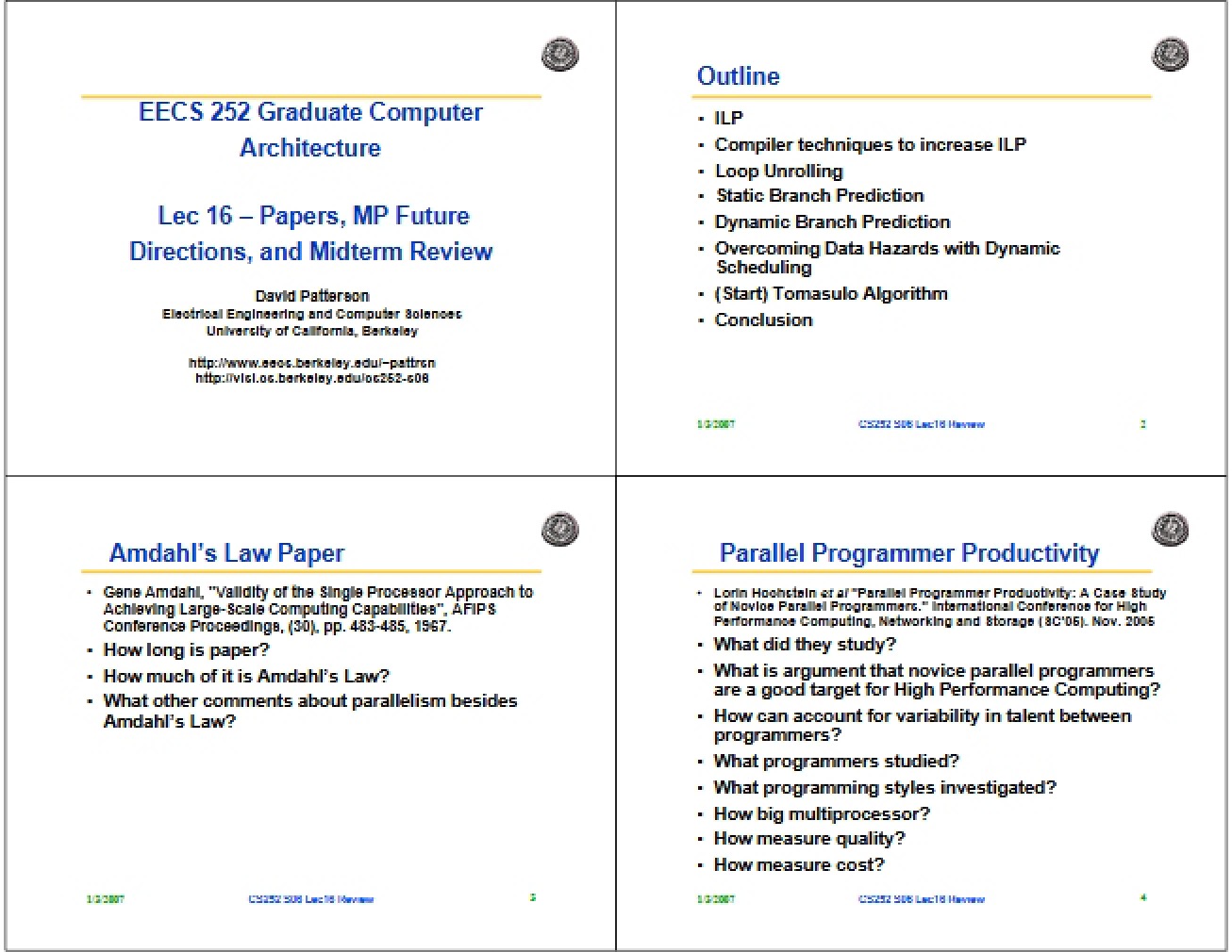 Midterm Review, Future Directions, and Papers