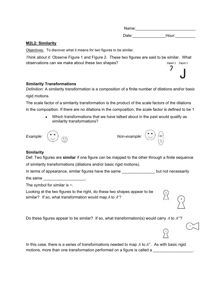 Similarity Transformations - Exploring Similar