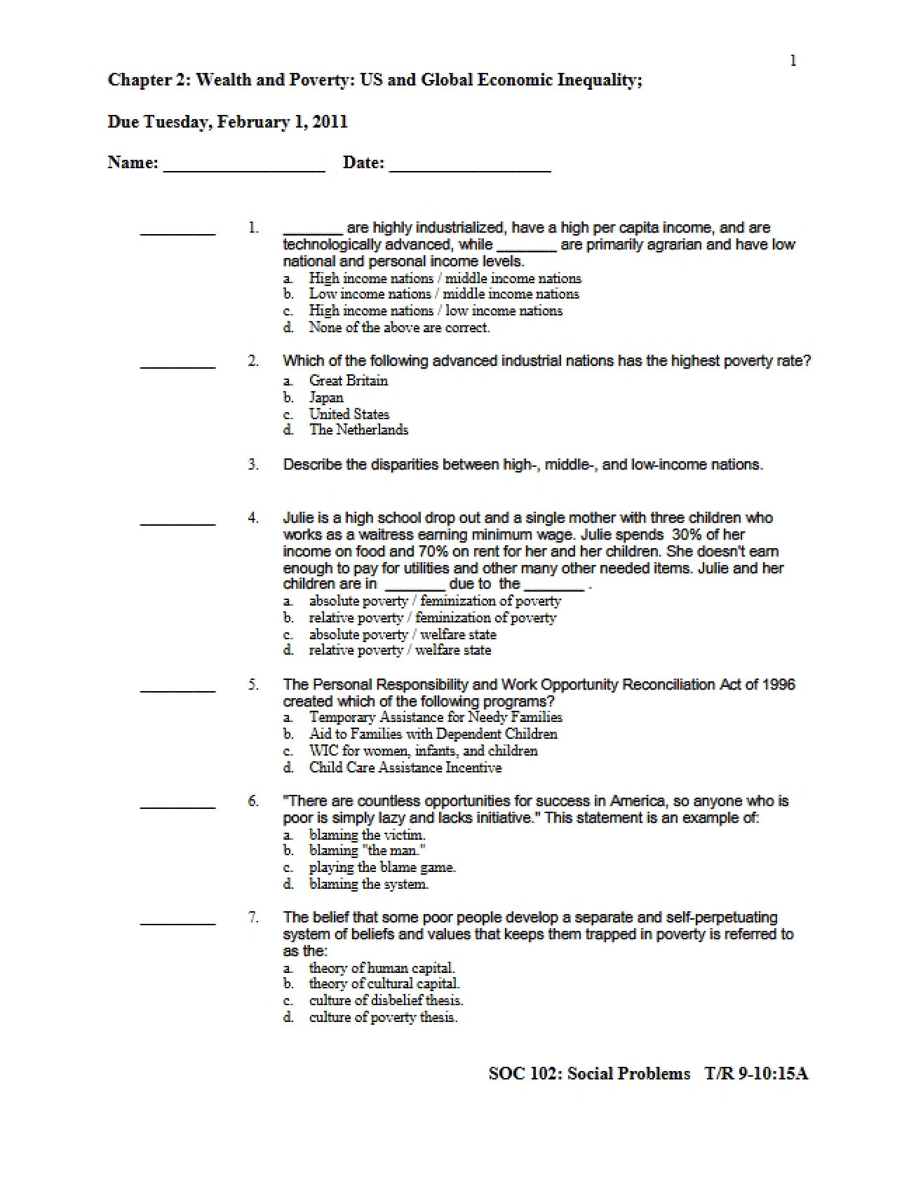 Take-Home Assignment Chapter Two
