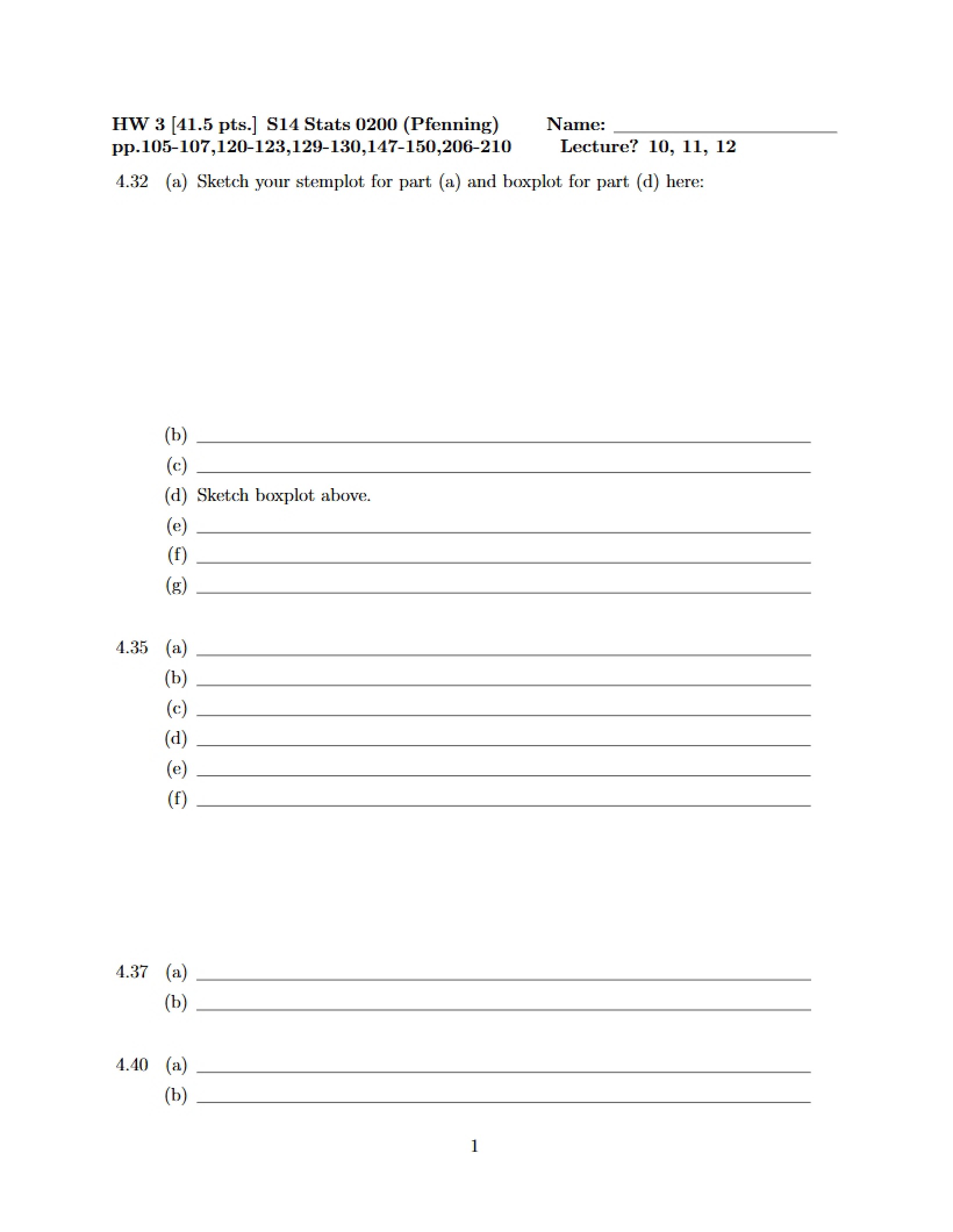 Statistics Homework