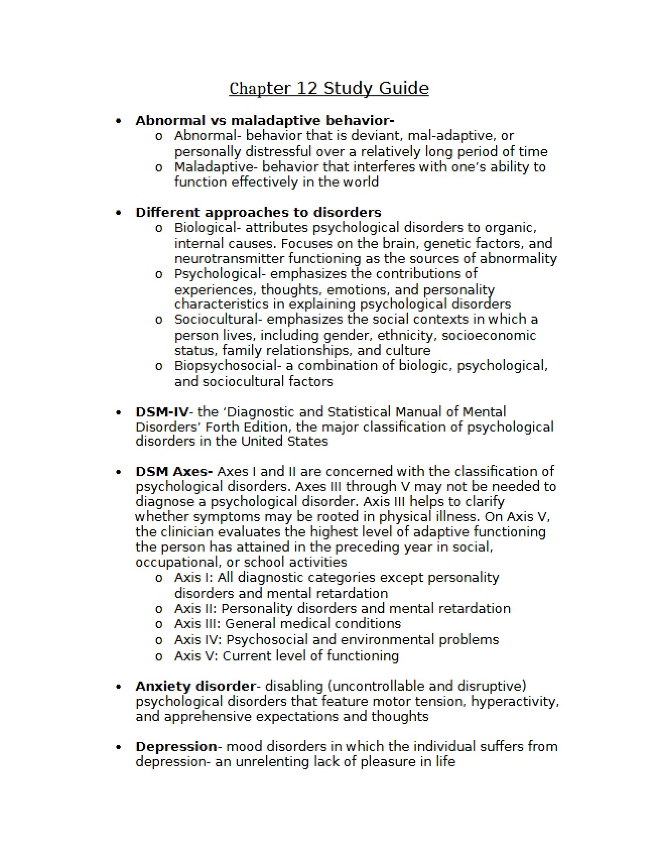 Study Guide Chapter 12