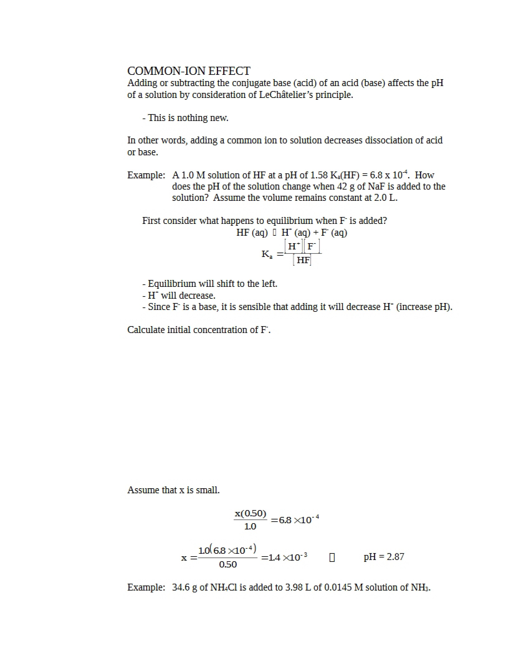 Chemistry Lecture Notes