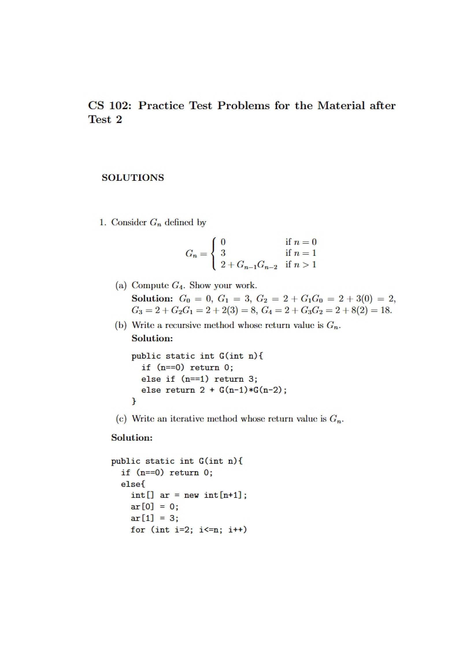 Material Post-Test 2 Practice Problems