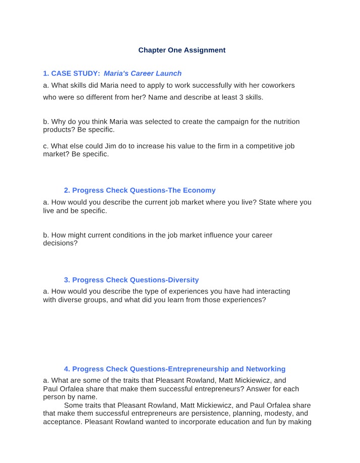 Case Study - Skills for Successful Work Relationships