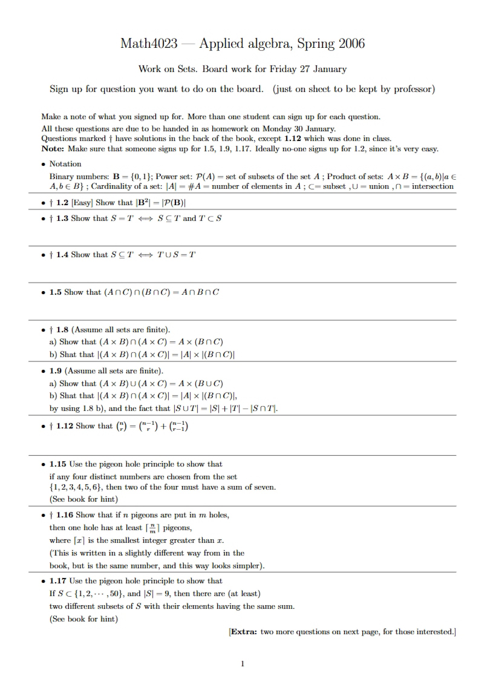 Algebra Applied
