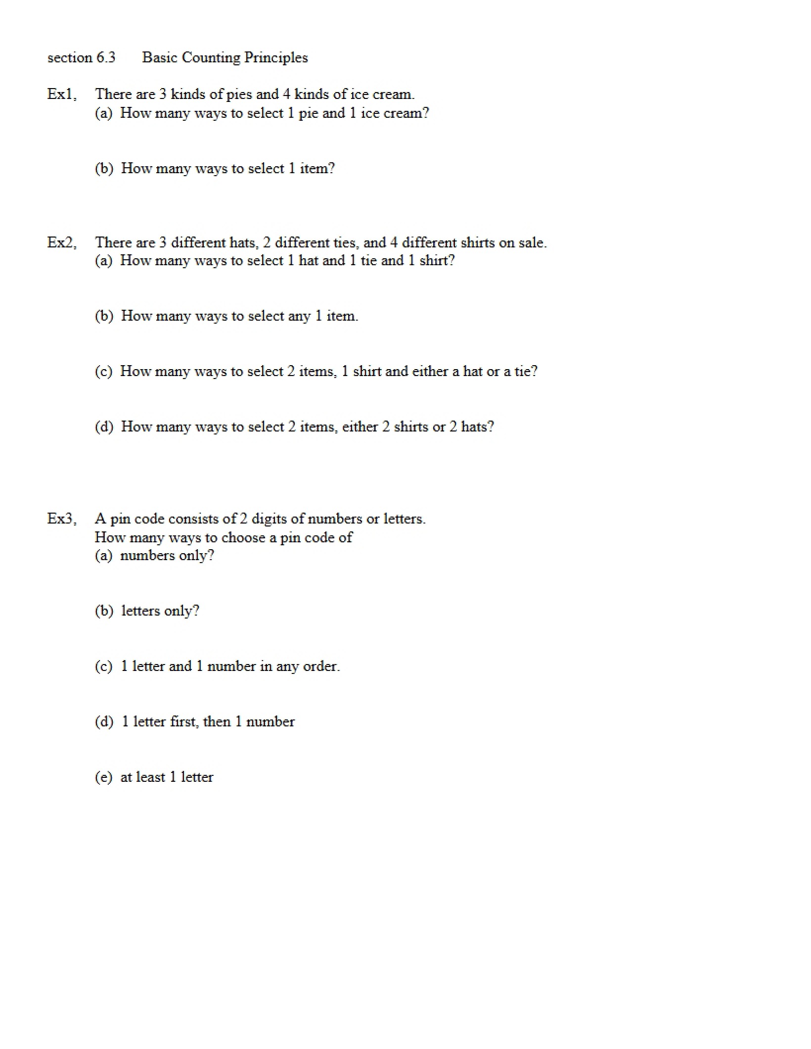 Principles of Counting (6.3)