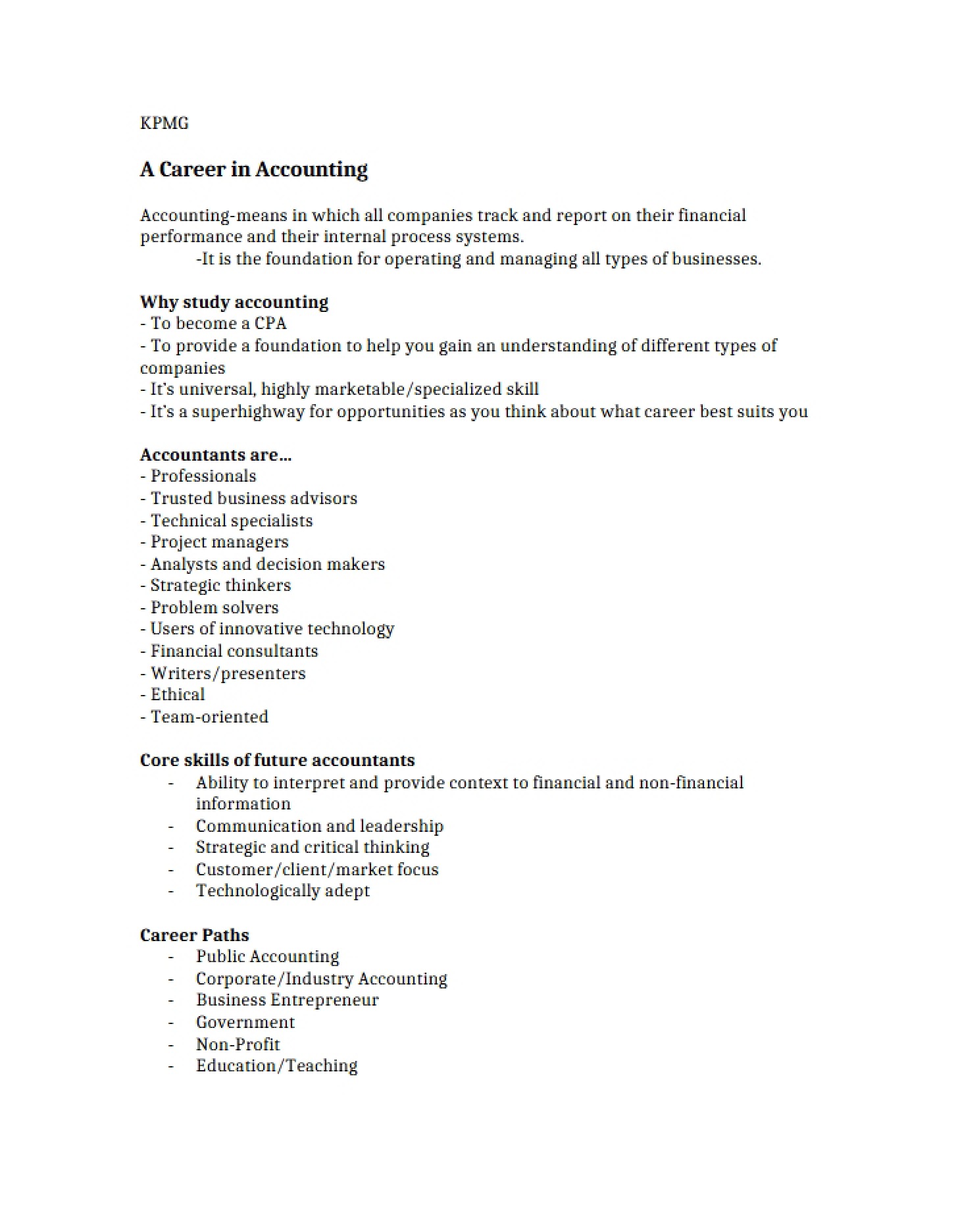 Accounting as a Profession