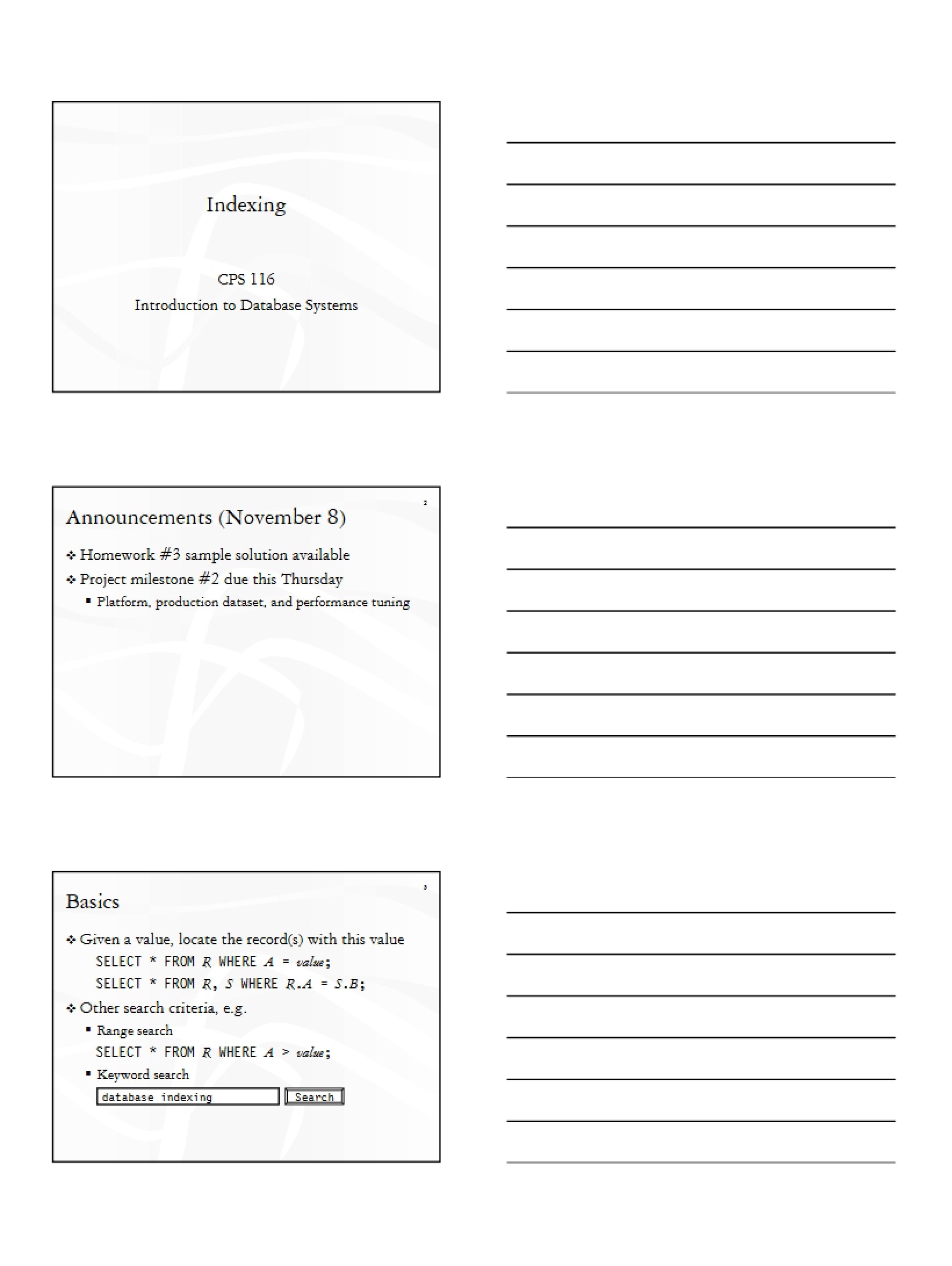 Database Indexing - 9 Pages