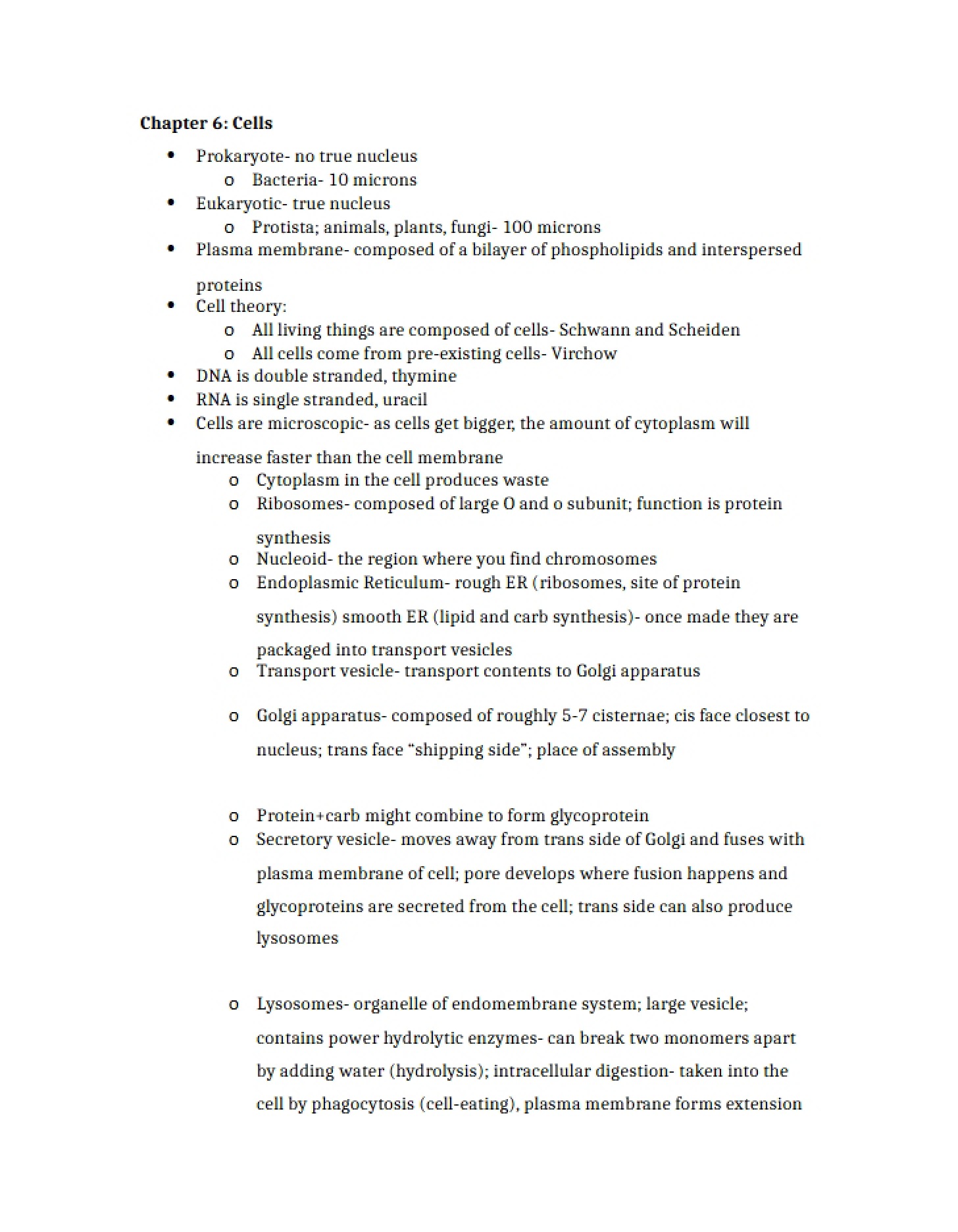 Biology Notes Chapter 6