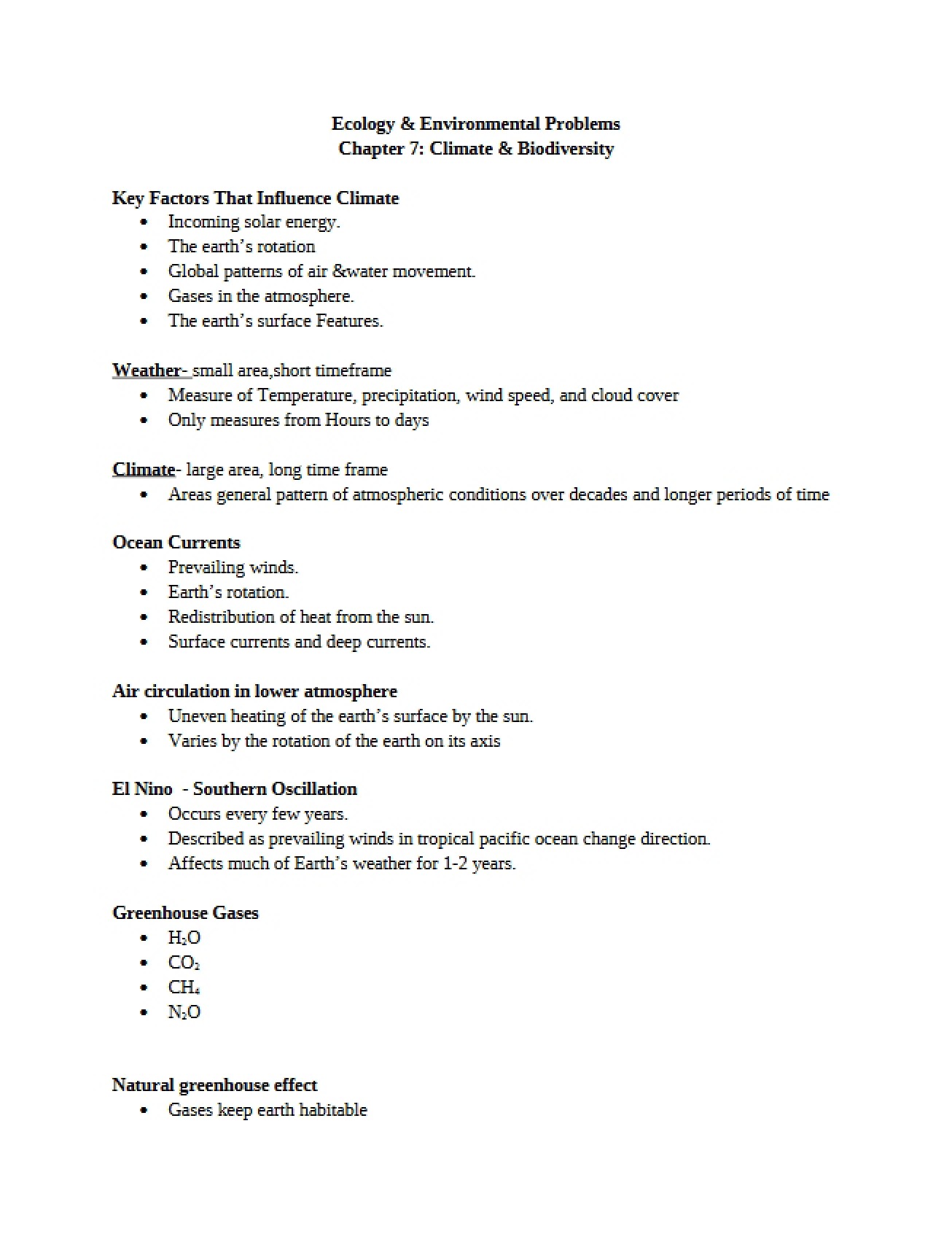 Chapter 7 Climate and Biodiversity