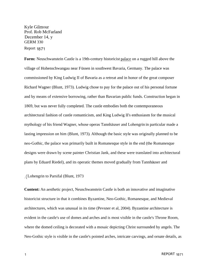 Report on 1871