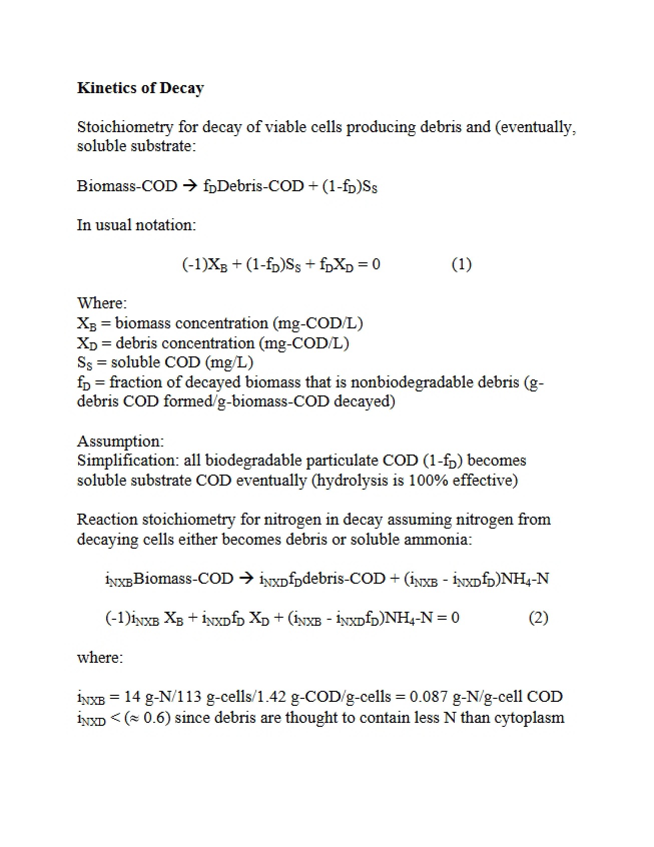 Overview of the Kinetics of Decay