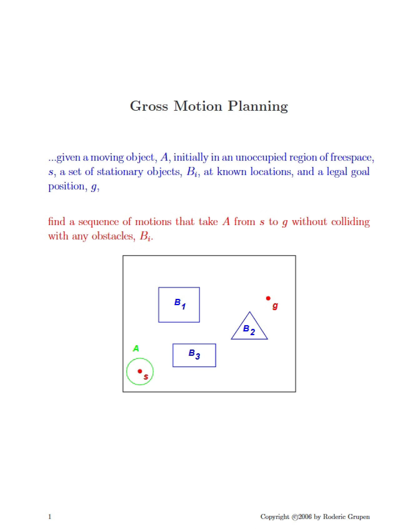 Planning for Gross Motion