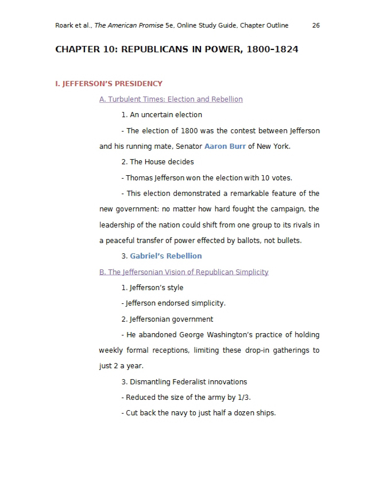 Republicans in Power (1800-1824) Chapter 10