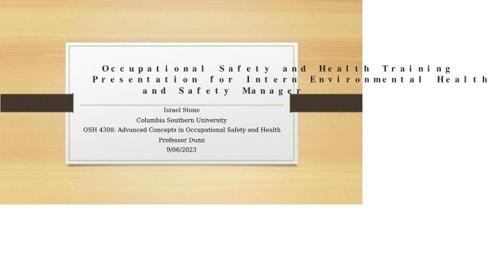 OSHA Regulations and Occupational Safety Training