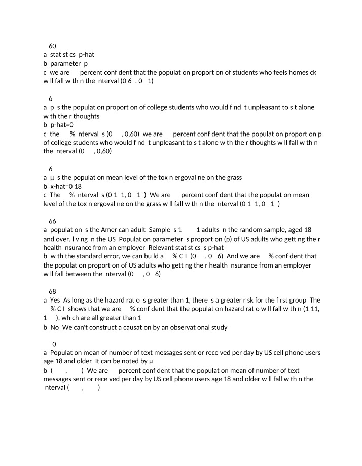 95% Confidence Interval for Student Proportions