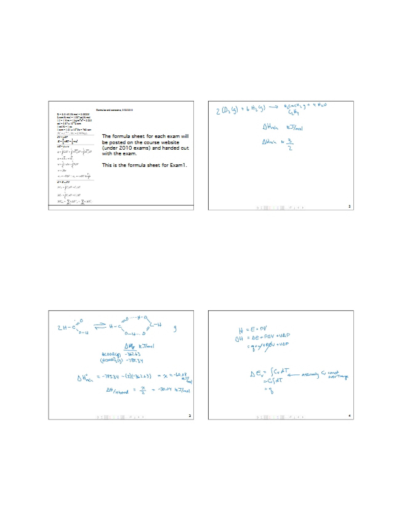 Physical Chemistry Class Notes I