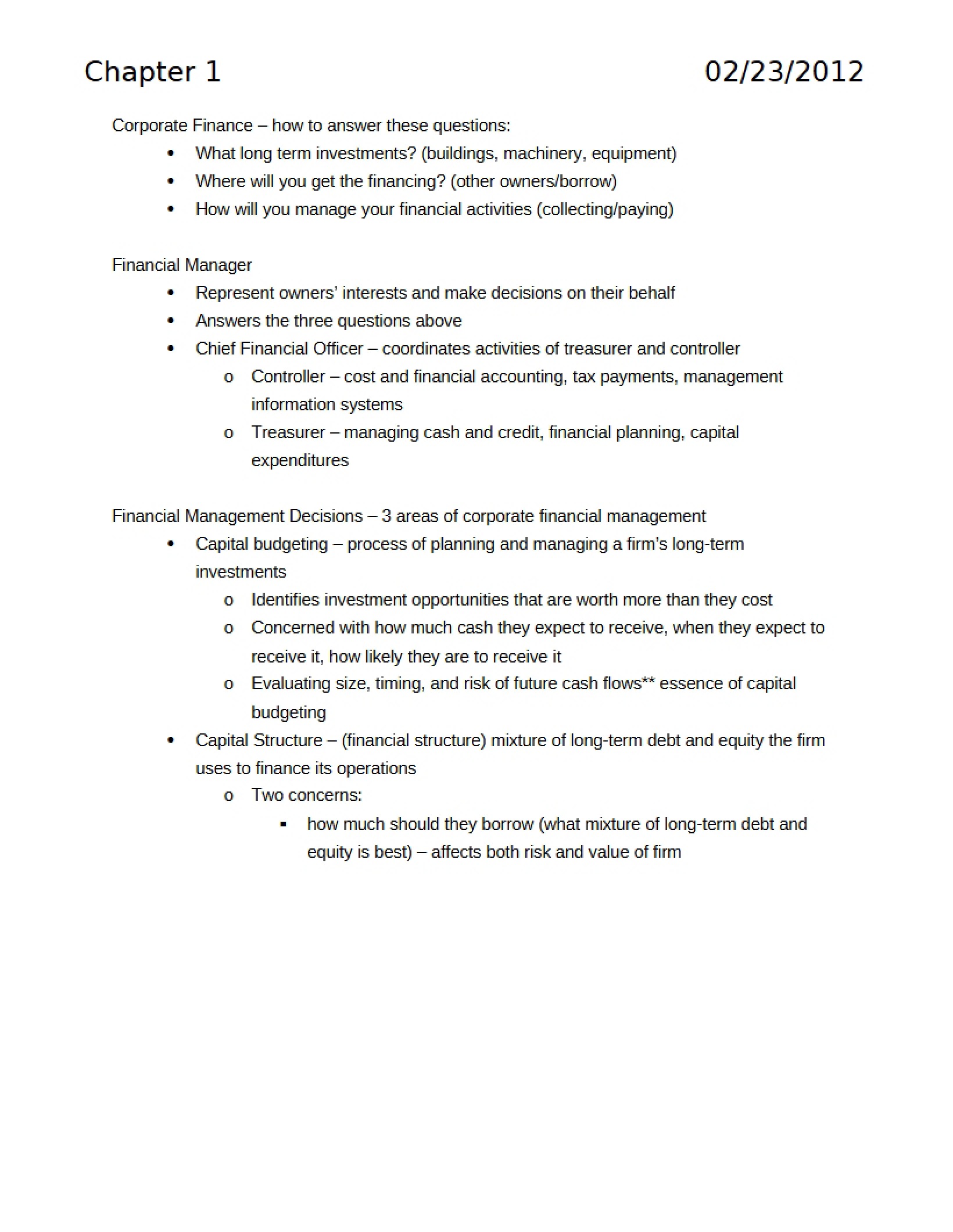 Chapter 1 Notes