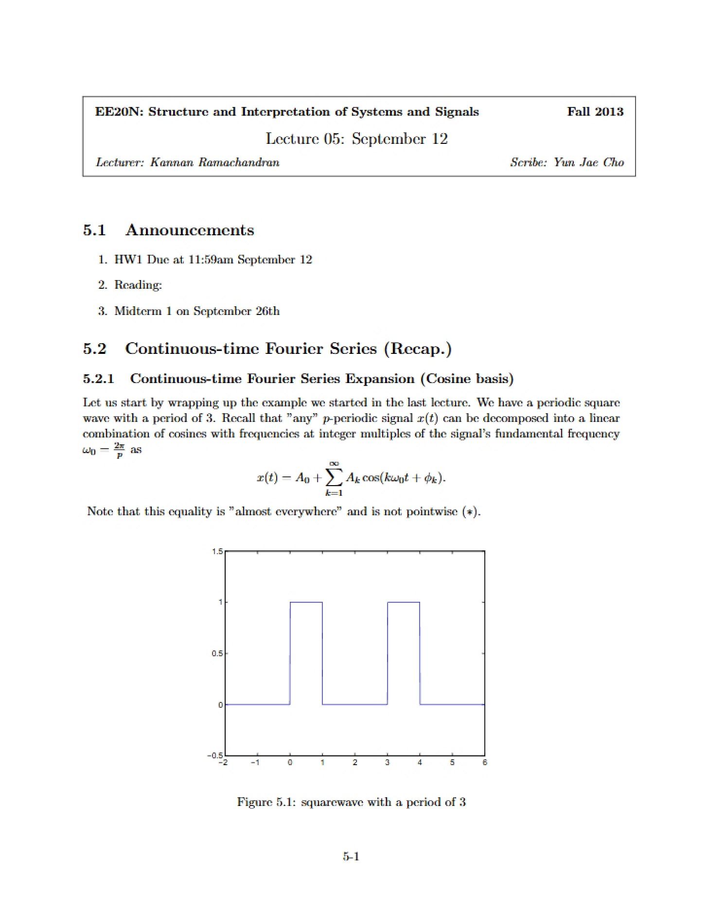 Lecture 5 (YJC)
