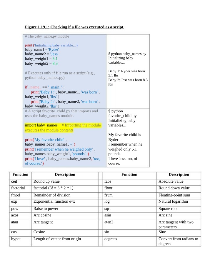 Baby Names Module - Checking if a File was Executed as a Script