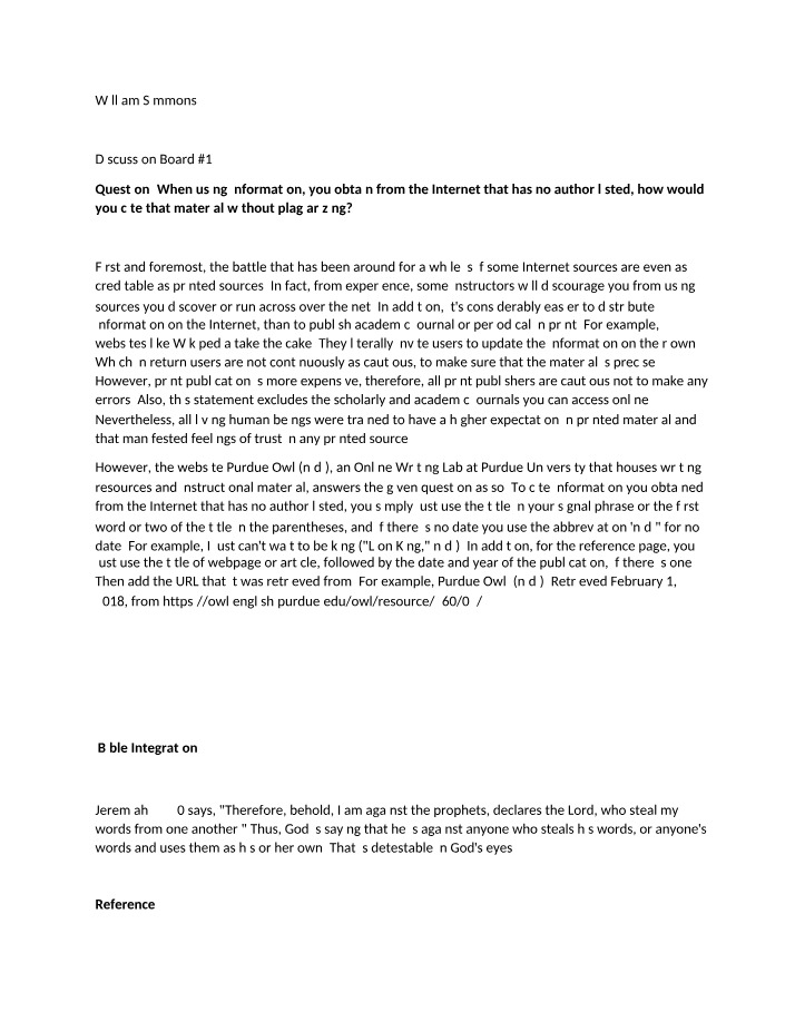 Discussion Board 1 Full Response