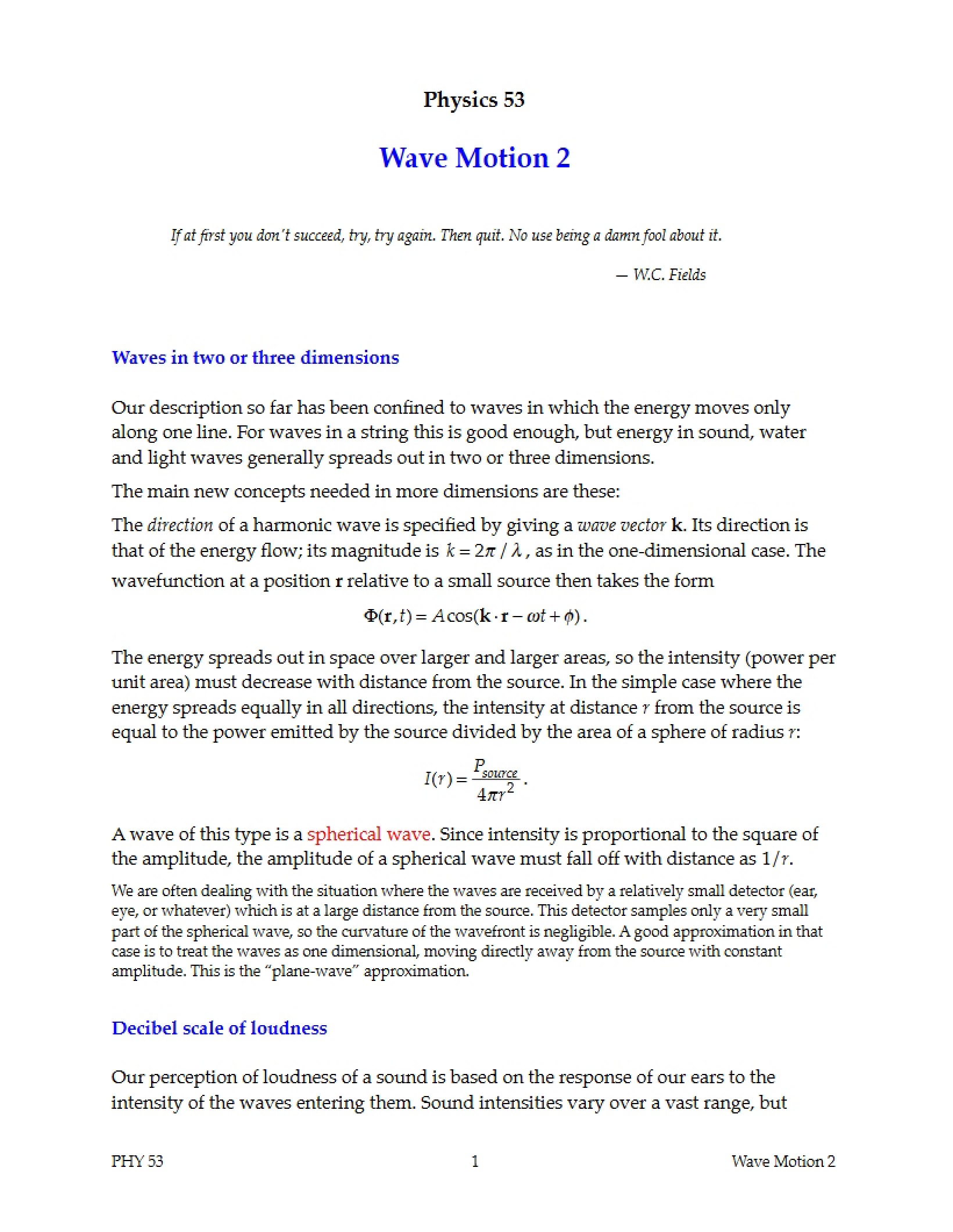 Motion of Waves Part 2