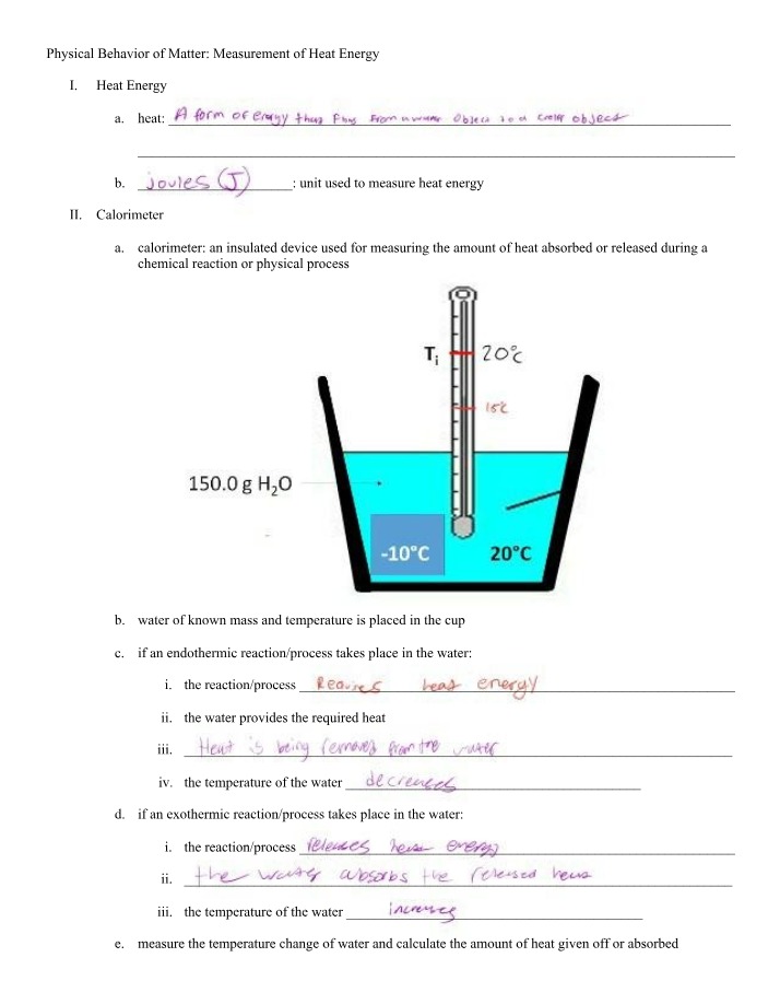 Measurement of Heat Energy and Flow