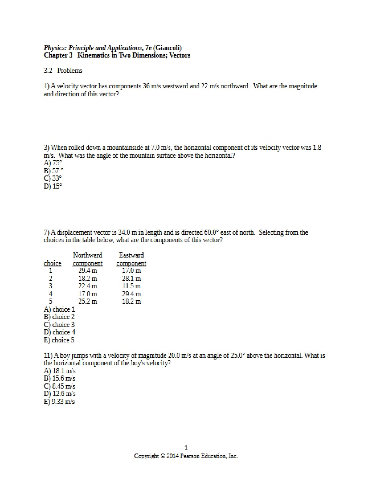 Two-Dimensional Kinematics