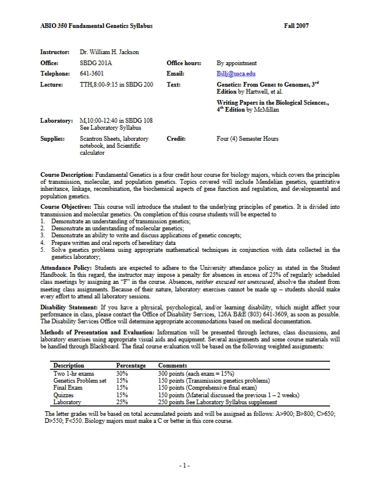 ABIO 350 Course Doc