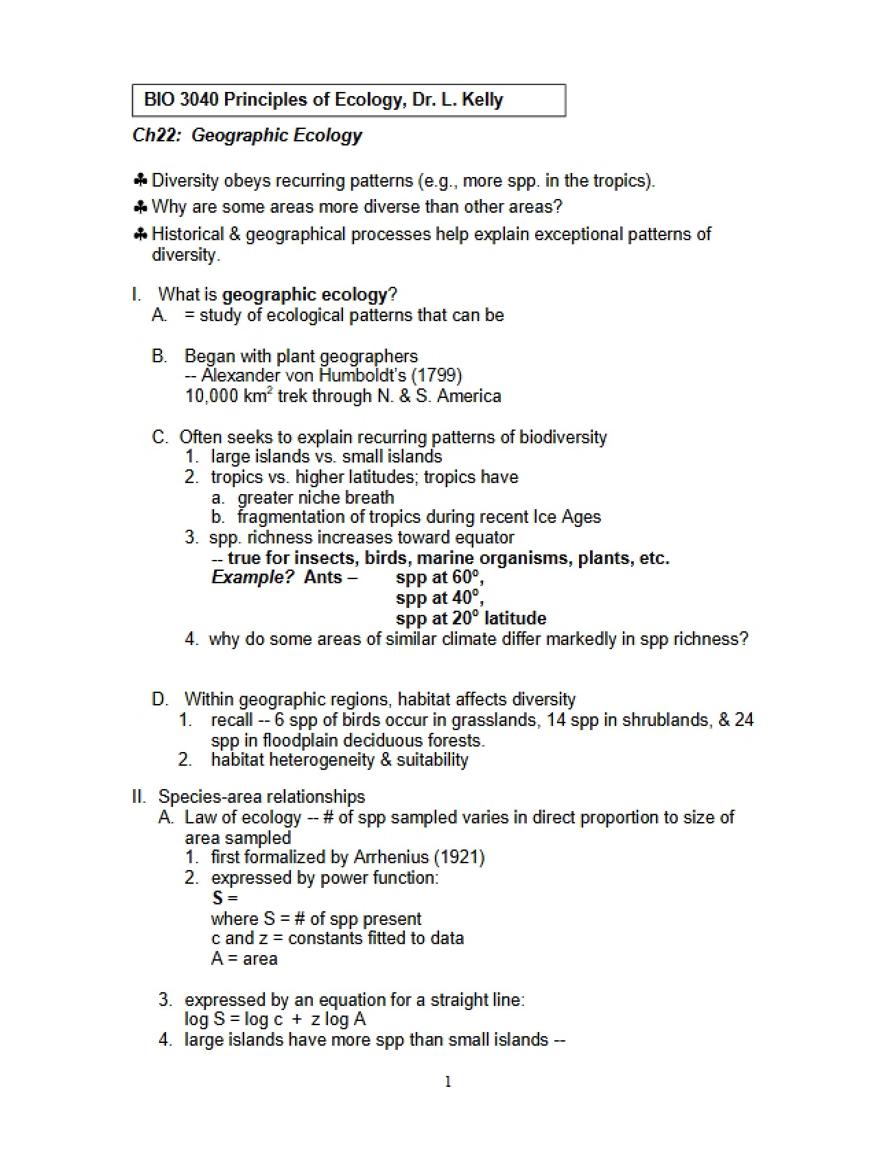 Ecology of Geography
